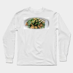 Asian grilled chicken with green vegetables Long Sleeve T-Shirt